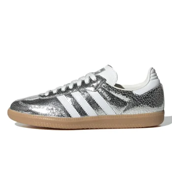 Adidas Samba OG Silver Metallic Cracked Leather